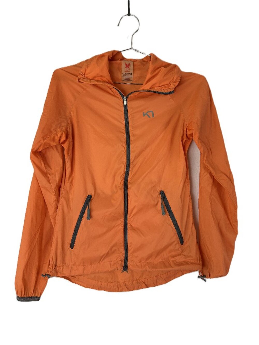 Kari Traa Lightweight Windbreaker Full Zip Orange XS